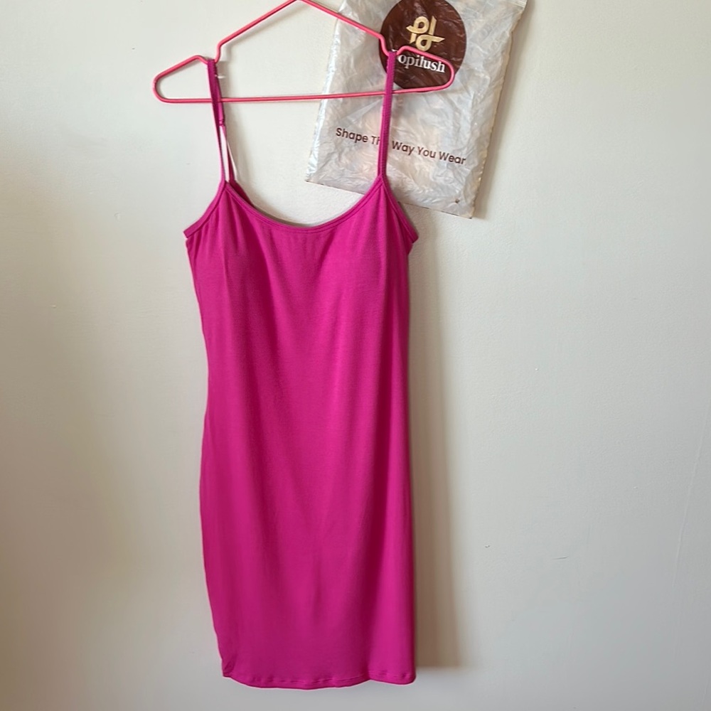 NEW Popilush Lounge mini Bodycon Spaghetti Strap Short dress Pink.
